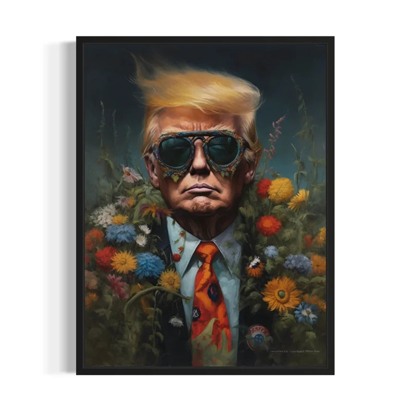 Trump Floral Sunglasses Canvas Prints - Ready to Hang Canvas Prints