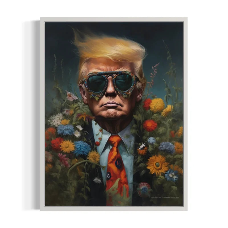 Trump Floral Sunglasses Canvas Prints - Ready to Hang Canvas Prints