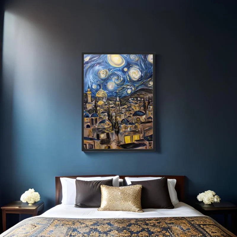 Van Gogh Style Cityscape Canvas Prints Legends and Icons - Legends & Icons