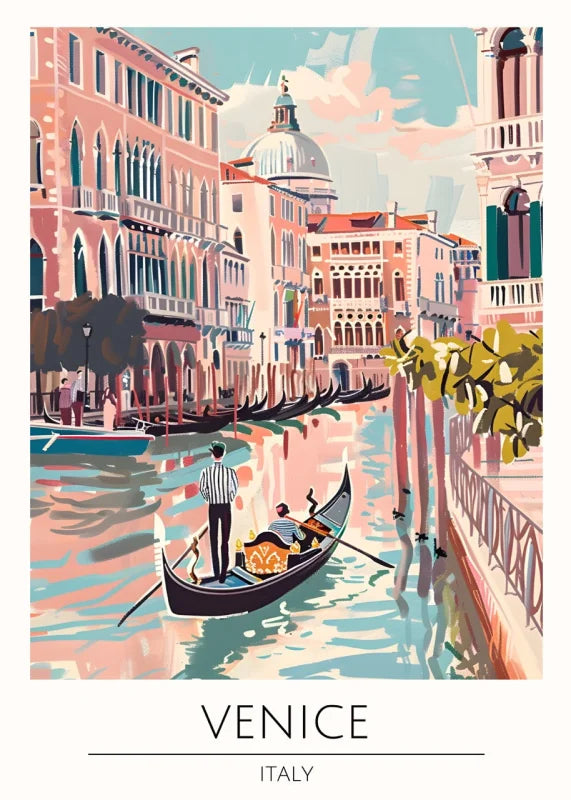 Venice Canal Canvas Print World Tour Collection - Ready to Hang Canvas Prints