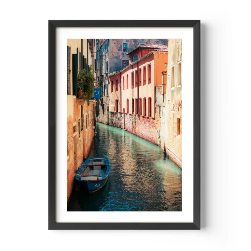 Venice Canal Fine Art Print Framed - Coastal & Seaside (Framed Fine Art)
