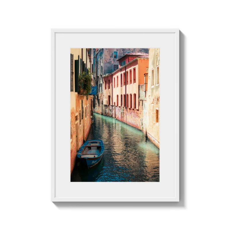 Venice Canal Fine Art Print Framed - Coastal & Seaside (Framed Fine Art)