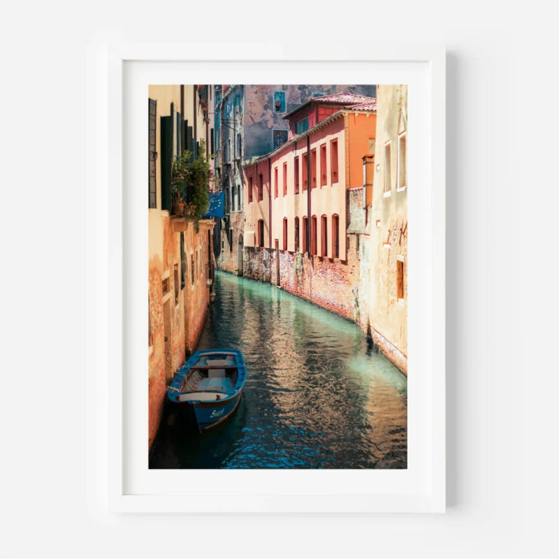 Venice Canal Fine Art Print Framed - Coastal & Seaside (Framed Fine Art)