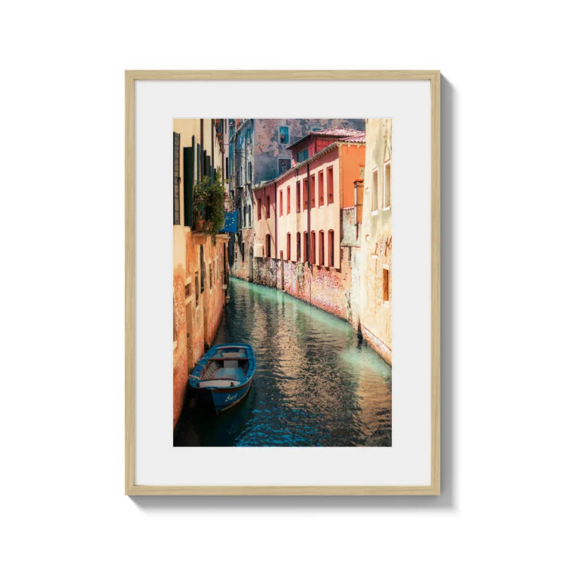 Venice Canal Fine Art Print Framed - Coastal & Seaside (Framed Fine Art)