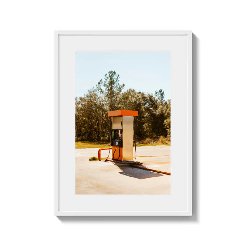Vintage Gas Pump Fine Art Print Framed - Framed Fine Art Prints