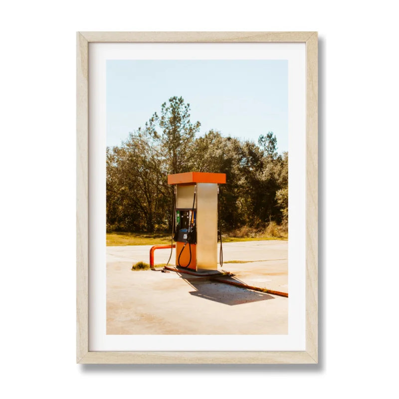 Vintage Gas Pump Fine Art Print Framed - Framed Fine Art Prints