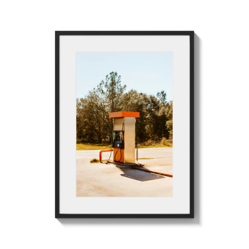 Vintage Gas Pump Fine Art Print Framed - Framed Fine Art Prints