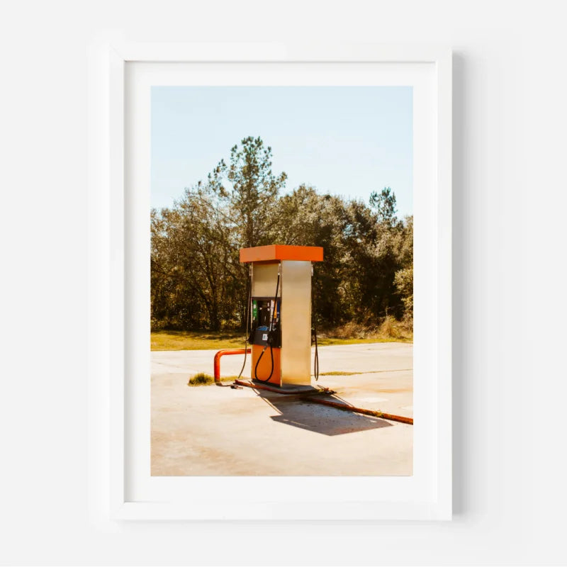 Vintage Gas Pump Fine Art Print Framed - Framed Fine Art Prints
