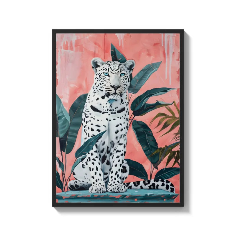 White Leopard Canvas Prints Wall Art - Ready to Hang Canvas Prints