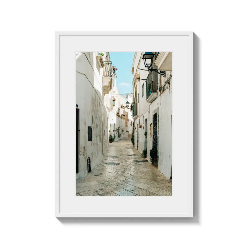 White Street Framed Fine Art Print - Framed Fine Art Prints