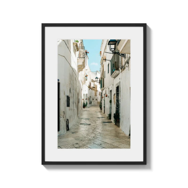 White Street Framed Fine Art Print - Framed Fine Art Prints
