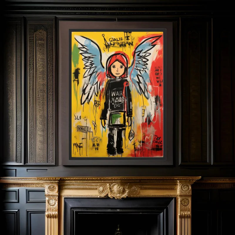 Winged Figure Canvas Prints Breaking Borders - Ready to Hang Canvas Prints