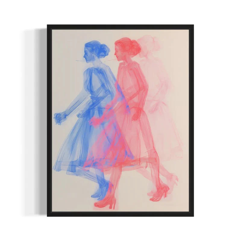 Woman in Motion Watercolor Canvas Prints - Ready to Hang Canvas Prints