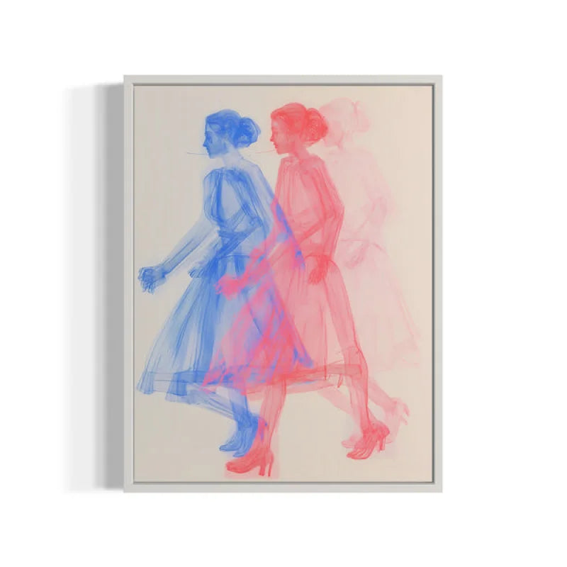 Woman in Motion Watercolor Canvas Prints - Ready to Hang Canvas Prints