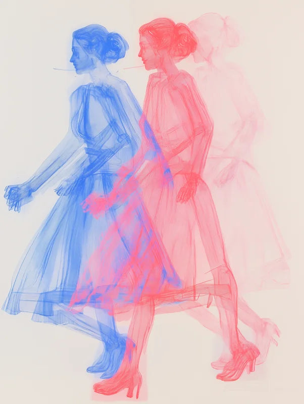 Woman in Motion Watercolor Canvas Prints - Ready to Hang Canvas Prints