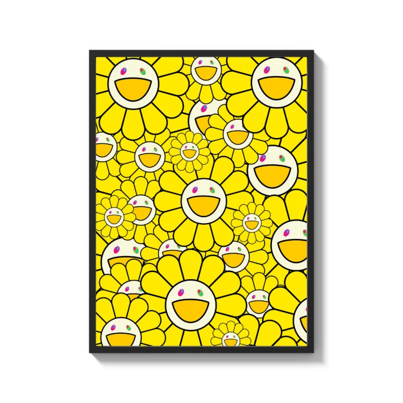 Yellow Flower Canvas Prints Framed Art - Ready to Hang Canvas Prints