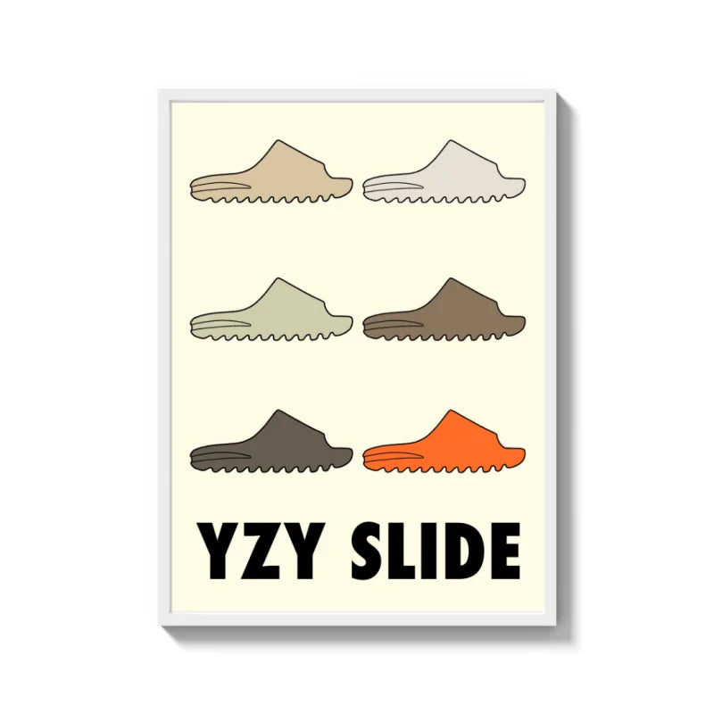 YZY Slide Art Canvas Prints for Modern Decor - Ready to Hang Canvas Prints