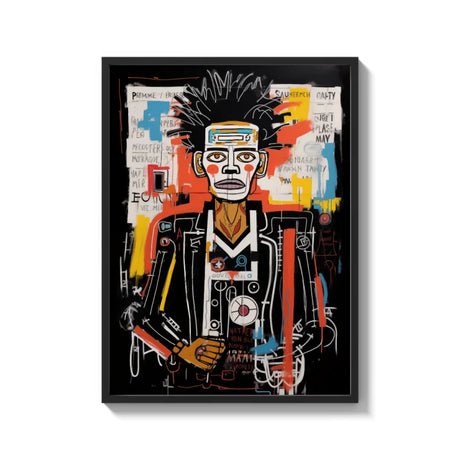 Basquiat Style Framed Canvas Prints - Ready to Hang Canvas Prints