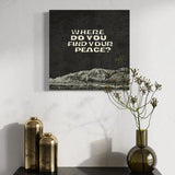 Black and White Mountain Canvas Prints - Typography & Word Art