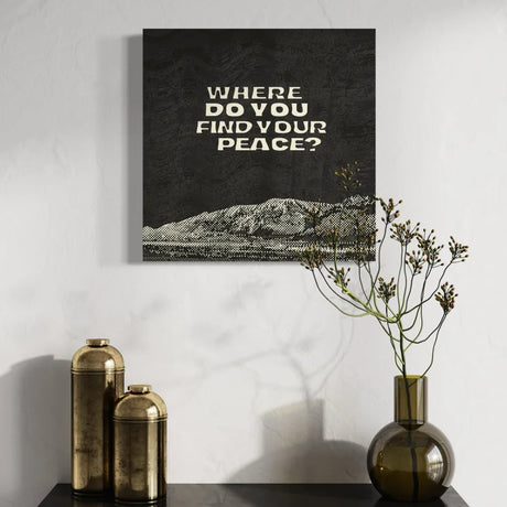 Black and White Mountain Canvas Prints - Typography & Word Art