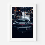 Black Sports Car Fine Art Print - Luxury & Lifestyle (Framed Fine Art)