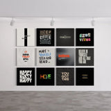 Black Square Typography Canvas Prints Wall Art - Typography & Word Art