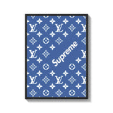 Blue Louis Vuitton Supreme Canvas Prints - Ready to Hang Canvas Prints
