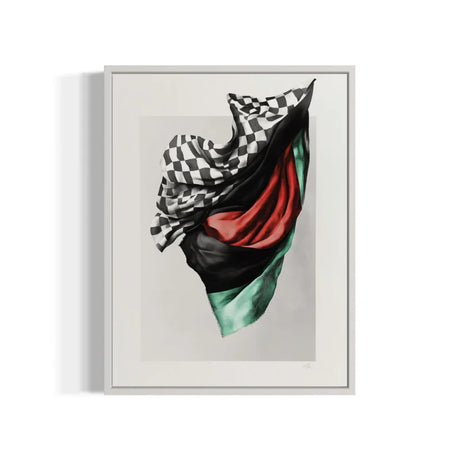 Draped Flag Canvas Prints Breaking Borders Artwork - Ready to Hang Canvas Prints