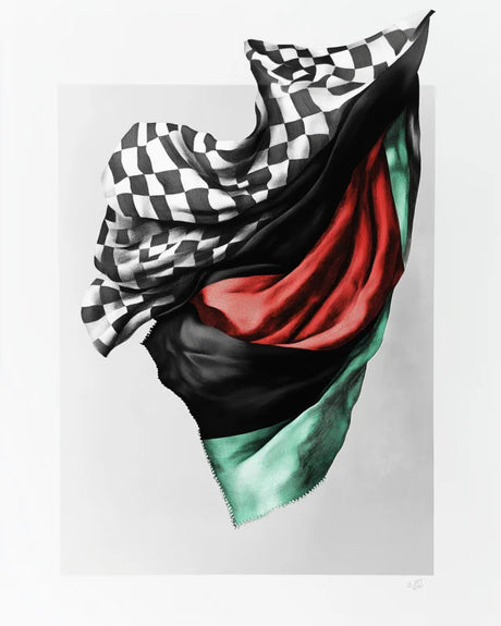 Draped Flag Canvas Prints Breaking Borders Artwork - Ready to Hang Canvas Prints