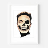 Elon Musk Skull Portrait Decay Series - Legends & Icons