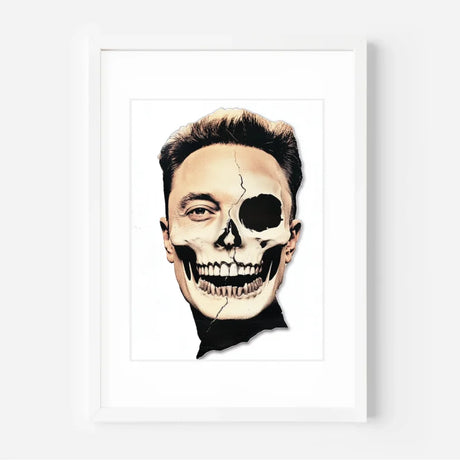 Elon Musk Skull Portrait Decay Series - Legends & Icons