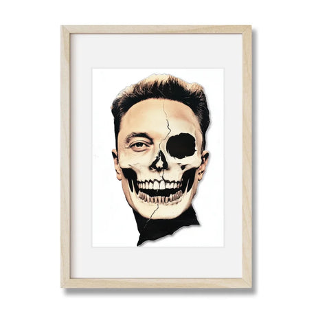 Elon Musk Skull Portrait Decay Series - Legends & Icons