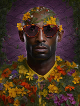 Floral Man Canvas Prints Heart Sunglasses Art - Ready to Hang Canvas Prints