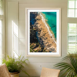 Framed Aerial Beach Fine Art Print - Framed Fine Art Prints