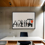 Framed Banksy Canvas Prints Ready to Hang - Ready to Hang Canvas Prints