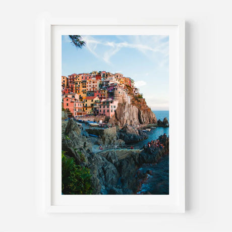 Framed Coastal Village Fine Art Print - Framed Fine Art Prints