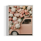 Framed Floral Car Canvas Prints Wall Art - Ready to Hang Canvas Prints