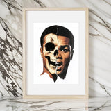 Framed Half Skull Portrait Decay Series Legends and Icons - Legends & Icons