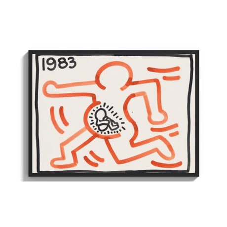 Framed Keith Haring Canvas Prints Ready to Hang - Ready to Hang Canvas Prints