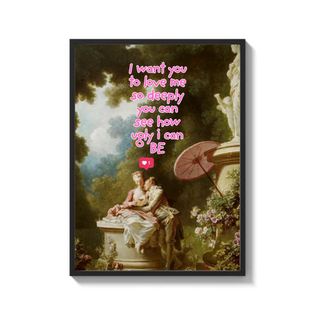 Framed Painting Canvas Prints with Pink Text - Ready to Hang Canvas Prints