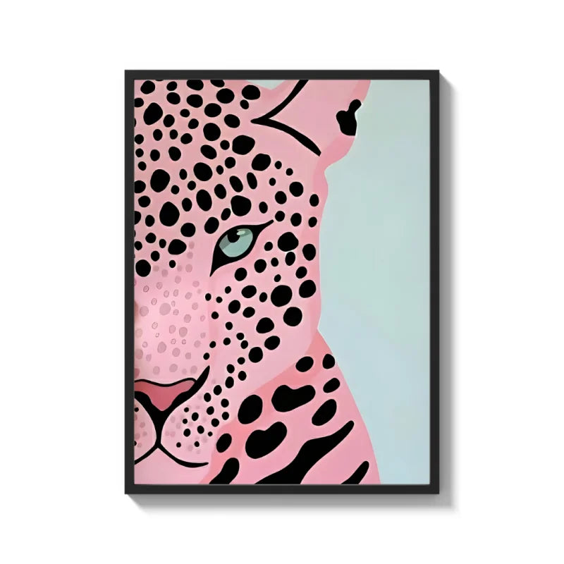 Framed Pink Leopard Canvas Prints - Ready to Hang Canvas Prints