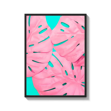 Framed Pink Monstera Canvas Prints Wall Art - Ready to Hang Canvas Prints