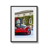 Framed Red Sports Car Fine Art Print - Luxury & Lifestyle (Framed Fine Art)