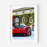 Framed Red Sports Car Fine Art Print - Luxury & Lifestyle (Framed Fine Art)