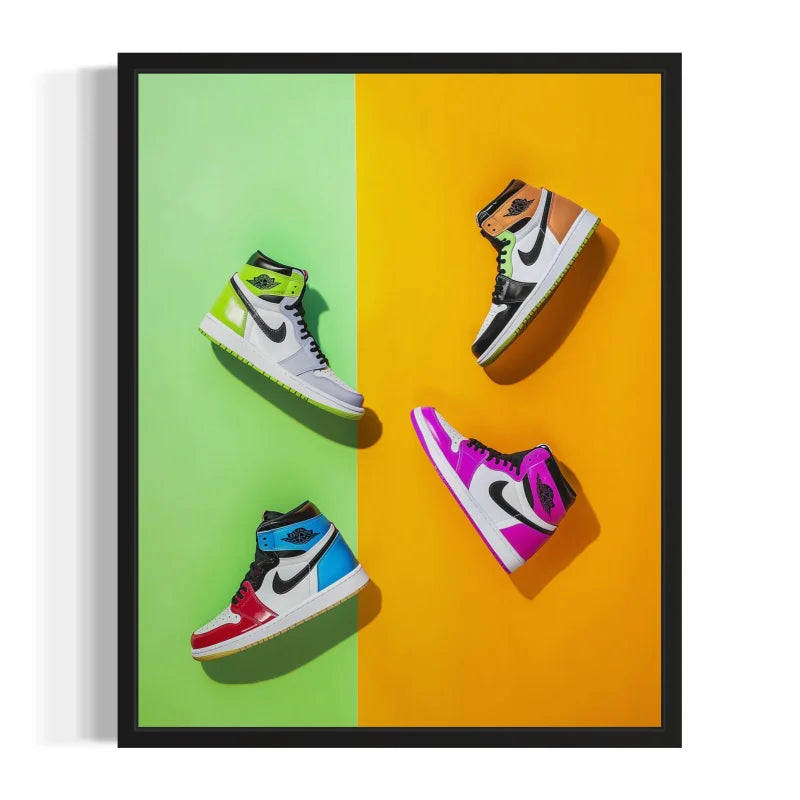 Framed Sneaker Canvas Prints for Wall Art - Ready to Hang Canvas Prints