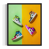 Framed Sneaker Canvas Prints for Wall Art - Ready to Hang Canvas Prints