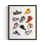 Framed Sneaker Collage Canvas Prints - Ready to Hang Canvas Prints