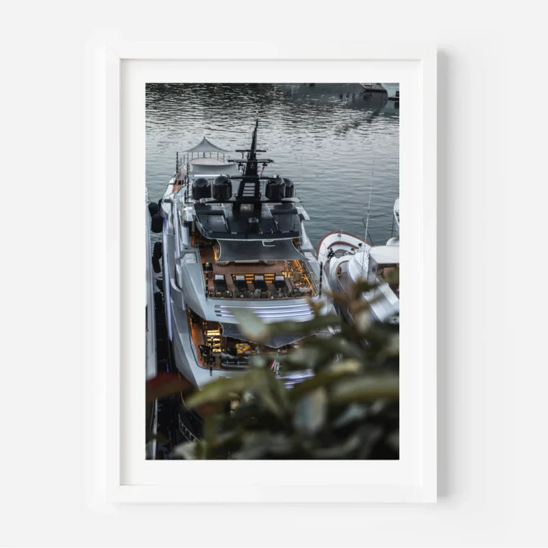 Framed Yacht Fine Art Print Gallery Quality - Luxury & Lifestyle (Framed Fine Art)