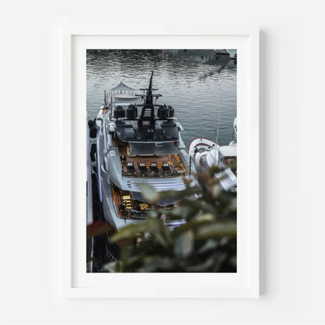 Framed Yacht Fine Art Print Gallery Quality - Luxury & Lifestyle (Framed Fine Art)