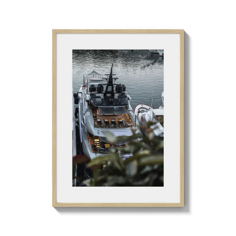 Framed Yacht Fine Art Print Gallery Quality - Luxury & Lifestyle (Framed Fine Art)